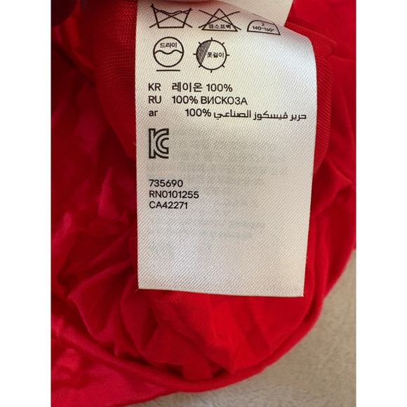 Versace for H&M One Shoulder Dress Party Cocktail Red Rhinestone Size 6 - Picture 5 of 6